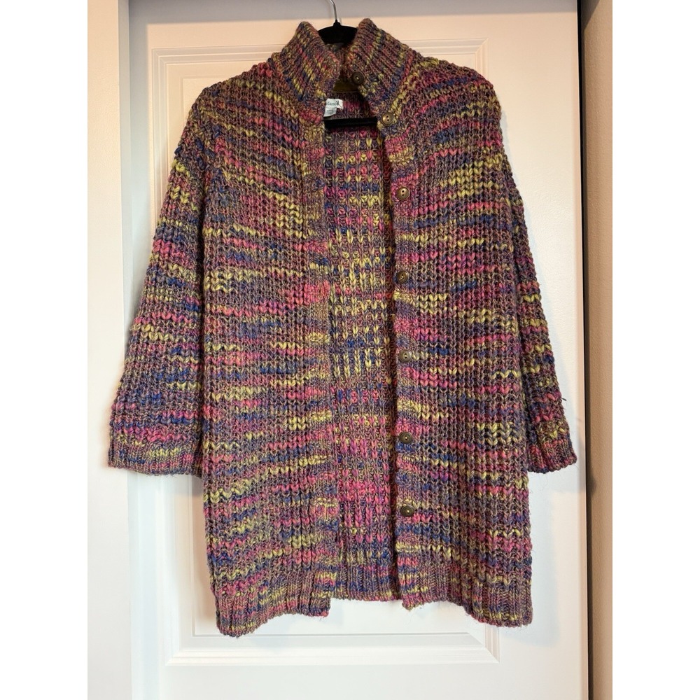 Women's‎ Sundance Ainsley Highland Multicolored Cardigan PXXS Chunky Wool Blend
